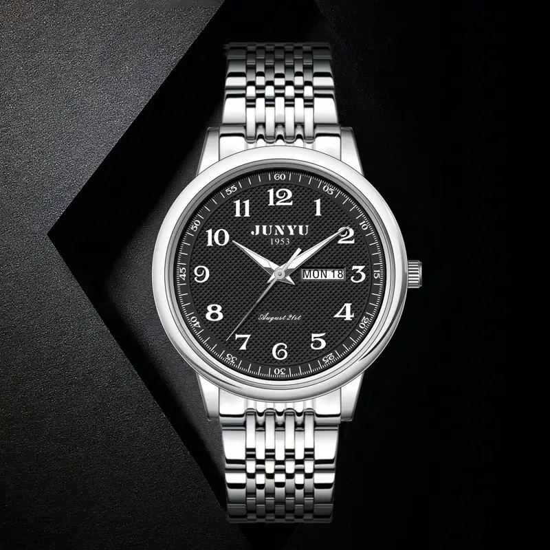 Men's Steel Band Automatic Watch with Double Calendar — feature 9