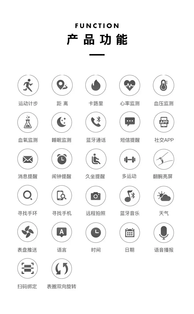 Multifunctional Smart Watch Black Waterproof Long Battery — feature 14