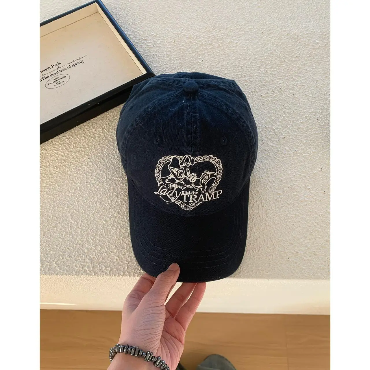 Embroidered Korean Style Baseball Cap with Puppy Design - Image 9