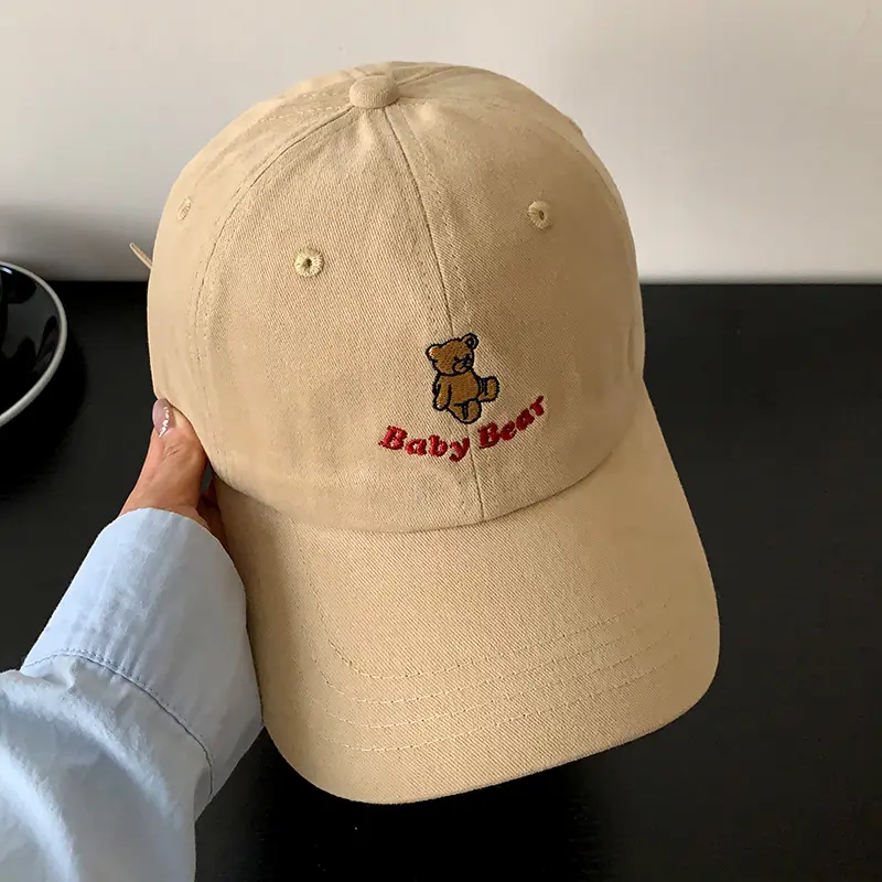 Women Blue Bear Embroidered Baseball Cap - Image 4