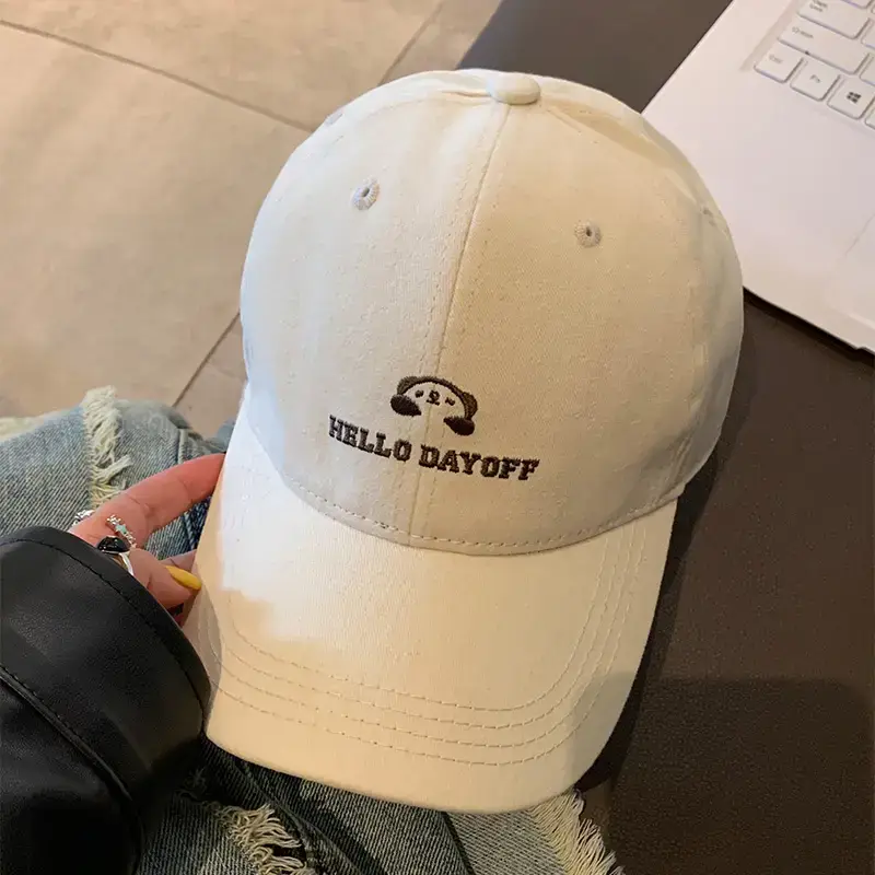 Purple Embroidered Women's Baseball Cap with Wide Brim - Image 2