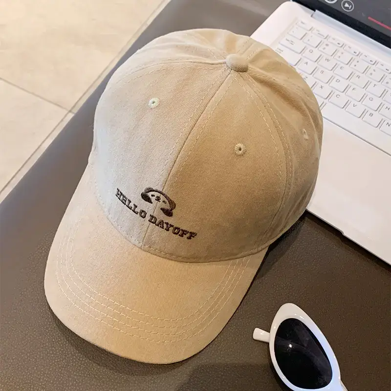 Purple Embroidered Women's Baseball Cap with Wide Brim - Image 3