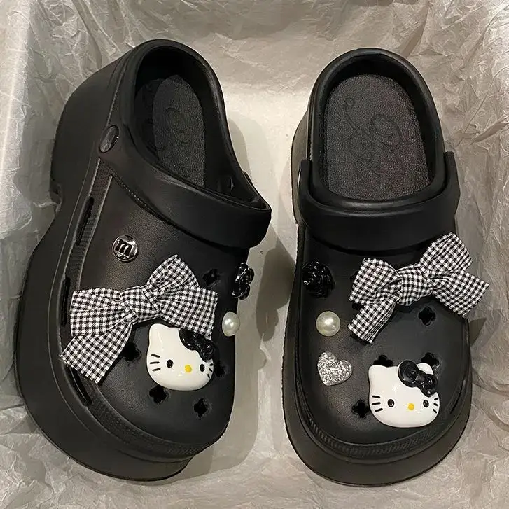 Hello Kitty EVA Beach Sandals Women Black Platform - Image 5