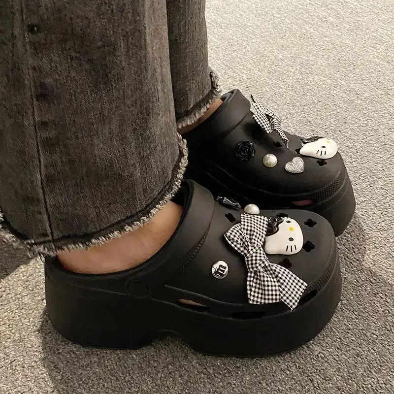 Hello Kitty EVA Beach Sandals Women Black Platform - Image 6