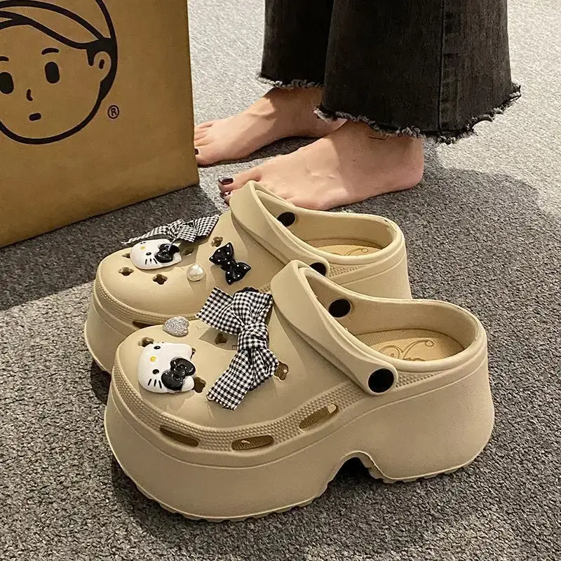 Hello Kitty EVA Beach Sandals Women Black Platform - Image 7