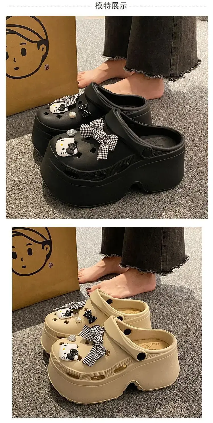 Hello Kitty EVA Beach Sandals Women Black Platform — feature 11