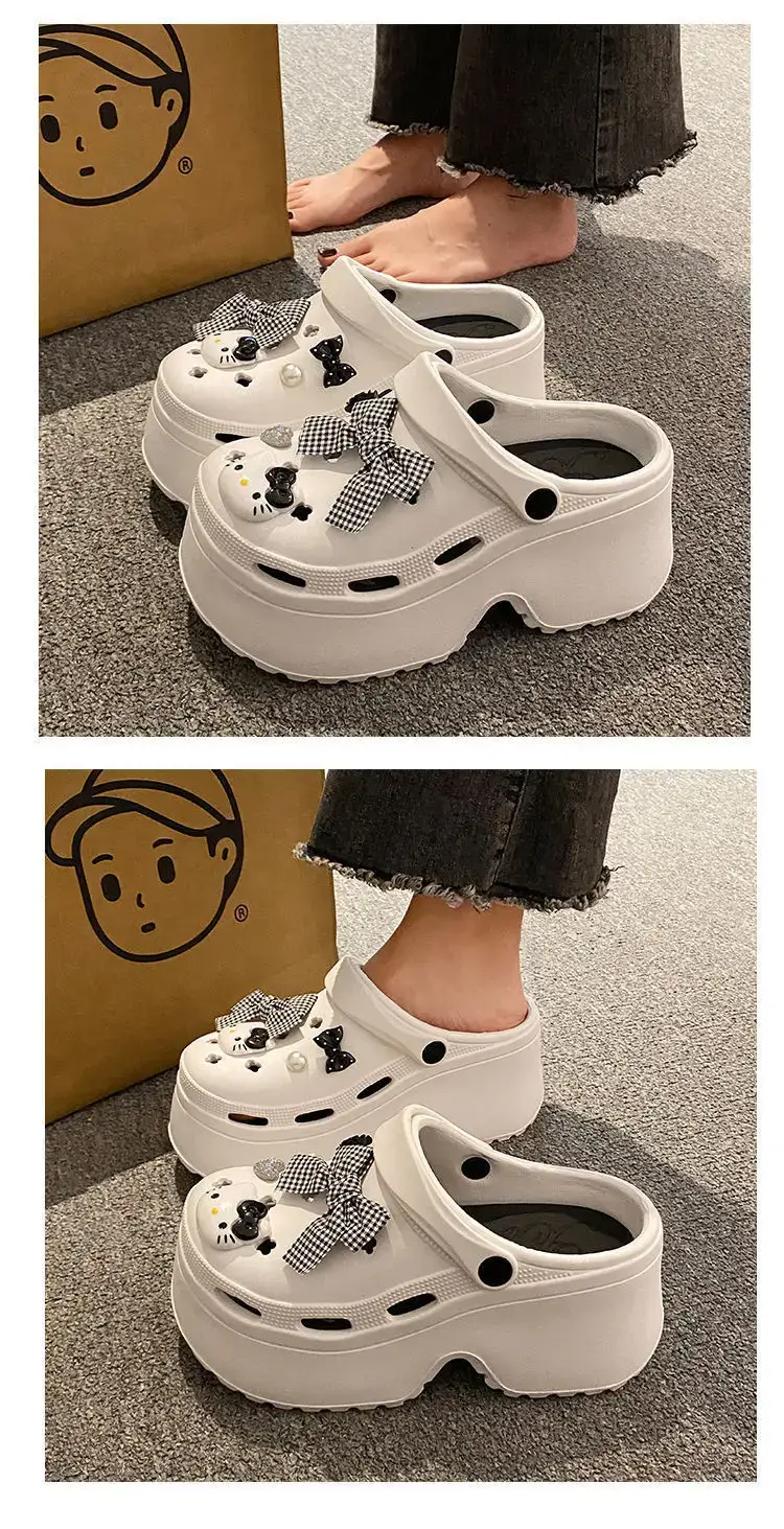 Hello Kitty EVA Beach Sandals Women Black Platform — feature 12