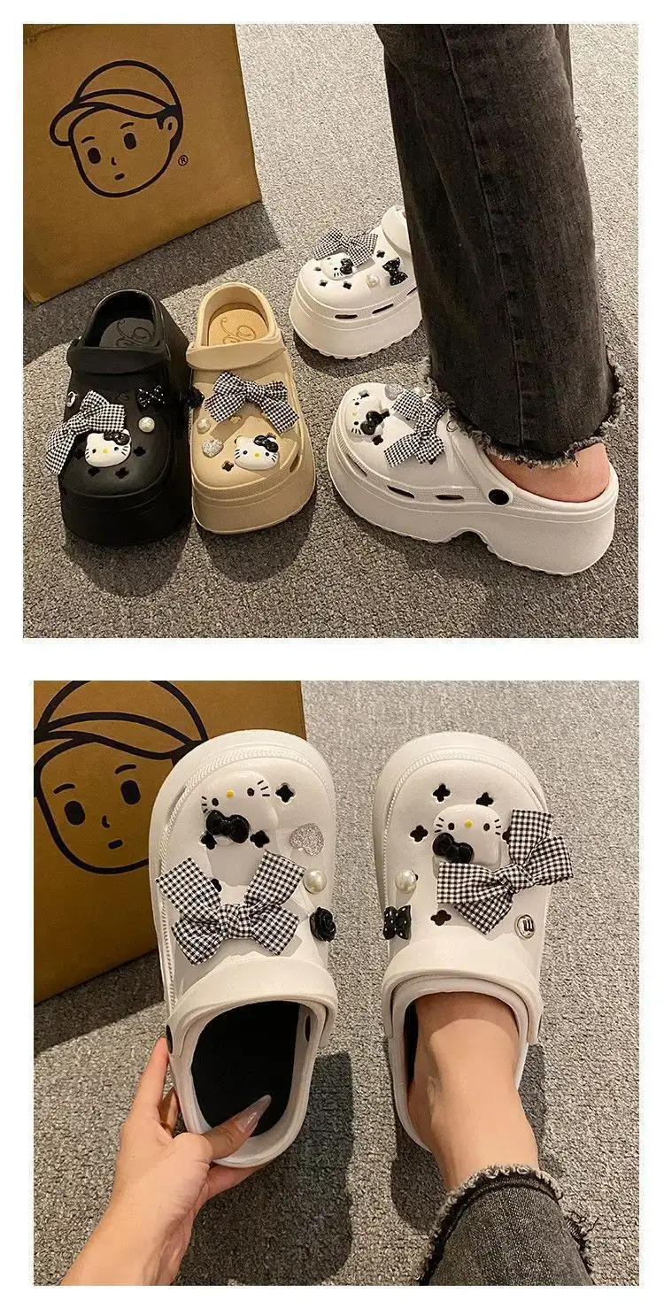 Hello Kitty EVA Beach Sandals Women Black Platform — feature 17