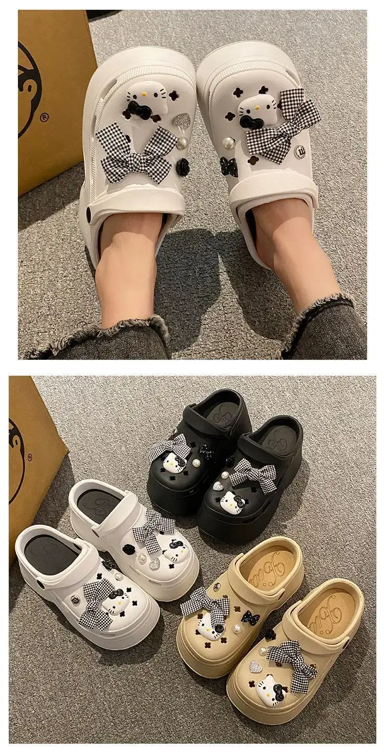 Hello Kitty EVA Beach Sandals Women Black Platform — feature 18