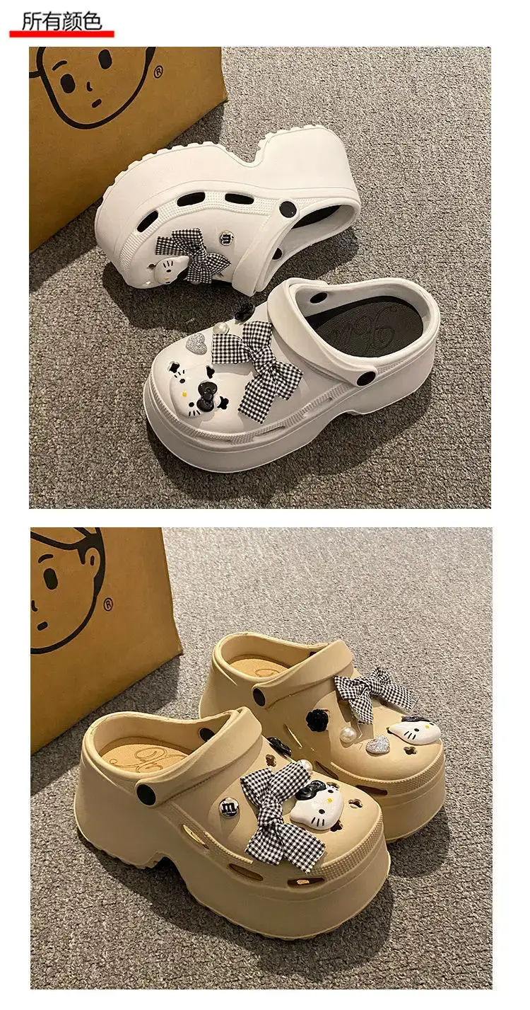Hello Kitty EVA Beach Sandals Women Black Platform — feature 20