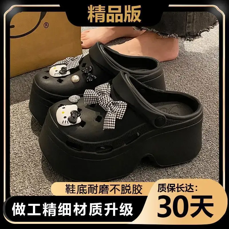 Hello Kitty EVA Beach Sandals Women Black Platform - Image 3