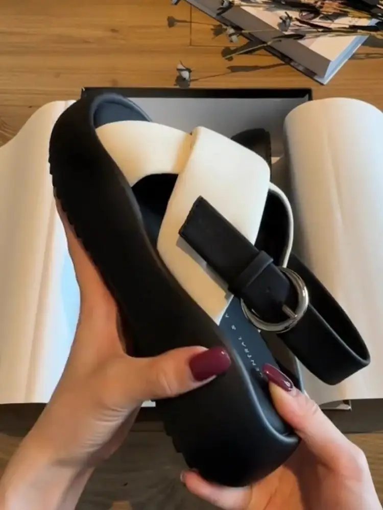 Internet Celebrity Sandals Fairy Style 2025 Summer New Student All-match Thick Bottom Platform Roman Beach Shoes Ins Trendy — feature 8