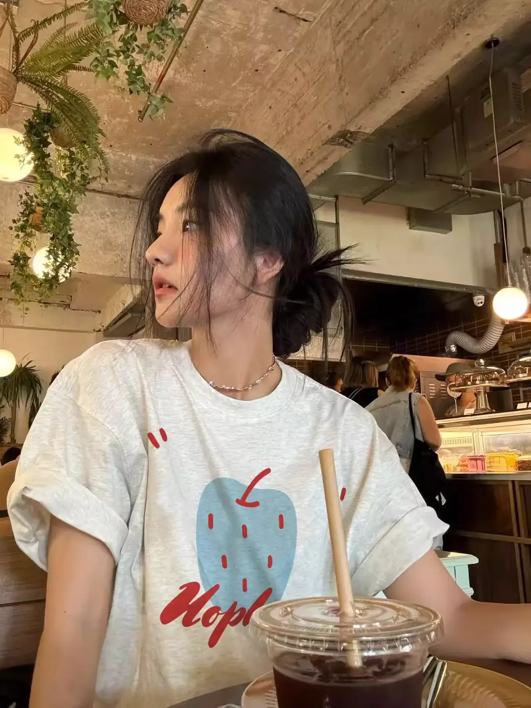 plus size Summer Cotton Shoulder Short-sleeved T-shirt Women's 2025 New Design Sense Niche Loose American Half-sleeved Top — feature 4
