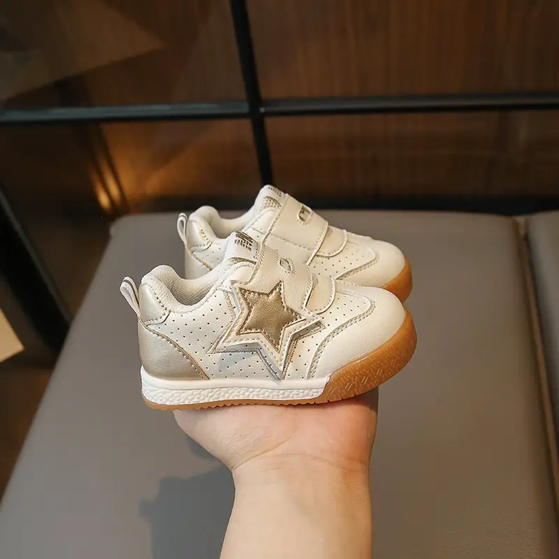 Baby Sneakers White Blue Star Toddler Shoes - Image 6
