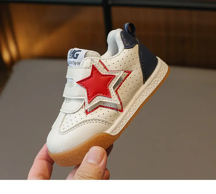 Baby Sneakers White Blue Star Toddler Shoes — feature 16