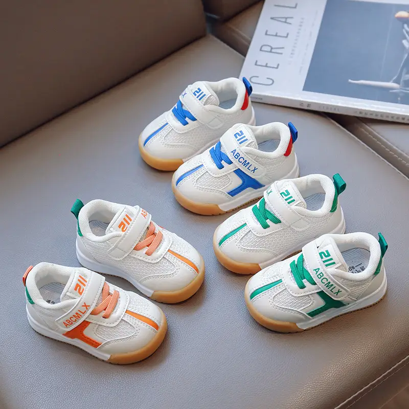 Toddler Shoes White Blue Double Mesh Breathable - Image 4