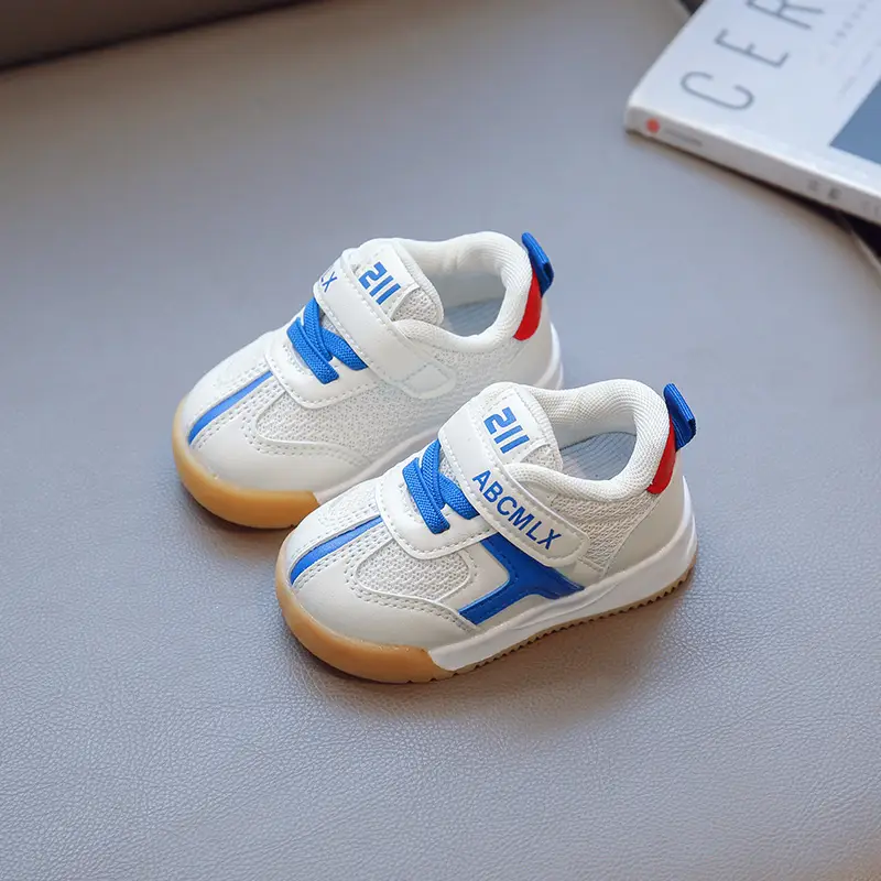 Toddler Shoes White Blue Double Mesh Breathable - Image 7