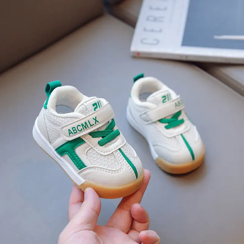 Toddler Shoes White Blue Double Mesh Breathable - Image 2