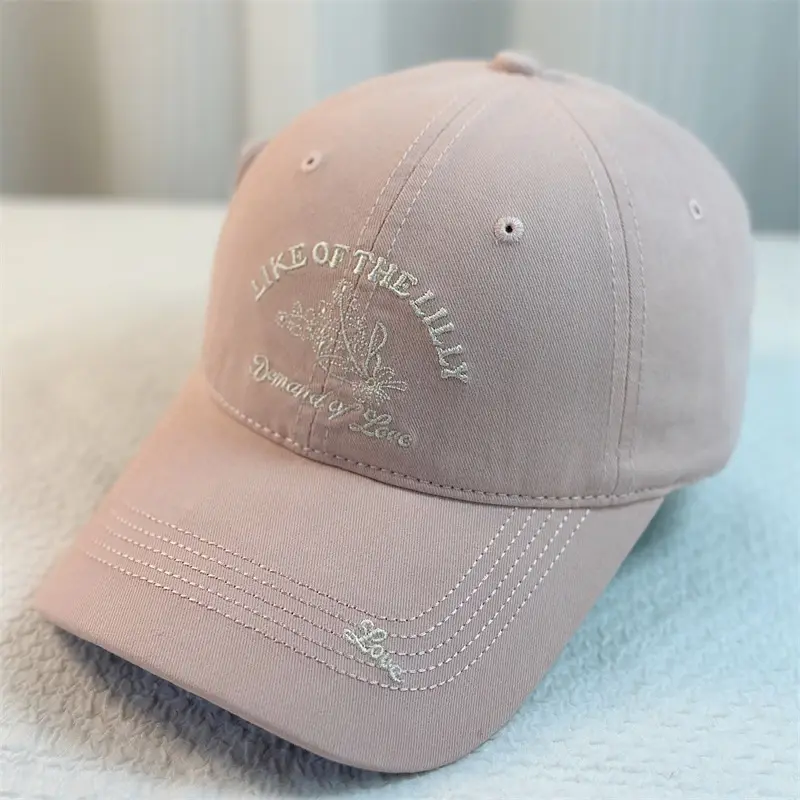 Unisex Retro Embroidered Baseball Cap Deep Red Mountaineering Sunshade - Image 7