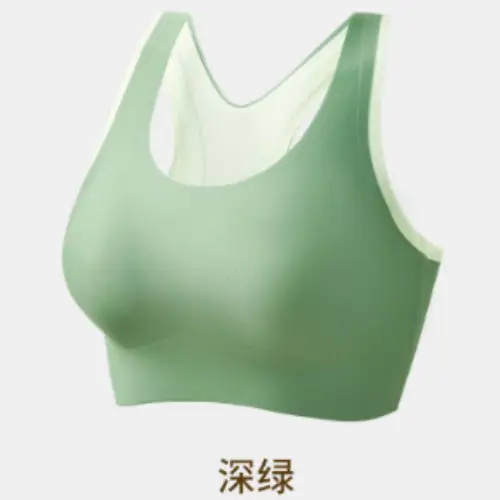 Women's Shockproof Push-up Bra Green Anti-Sagging