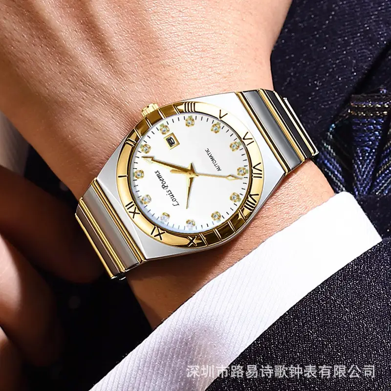 Luminous Quartz Tourbillon Watch for Men Black — feature 4