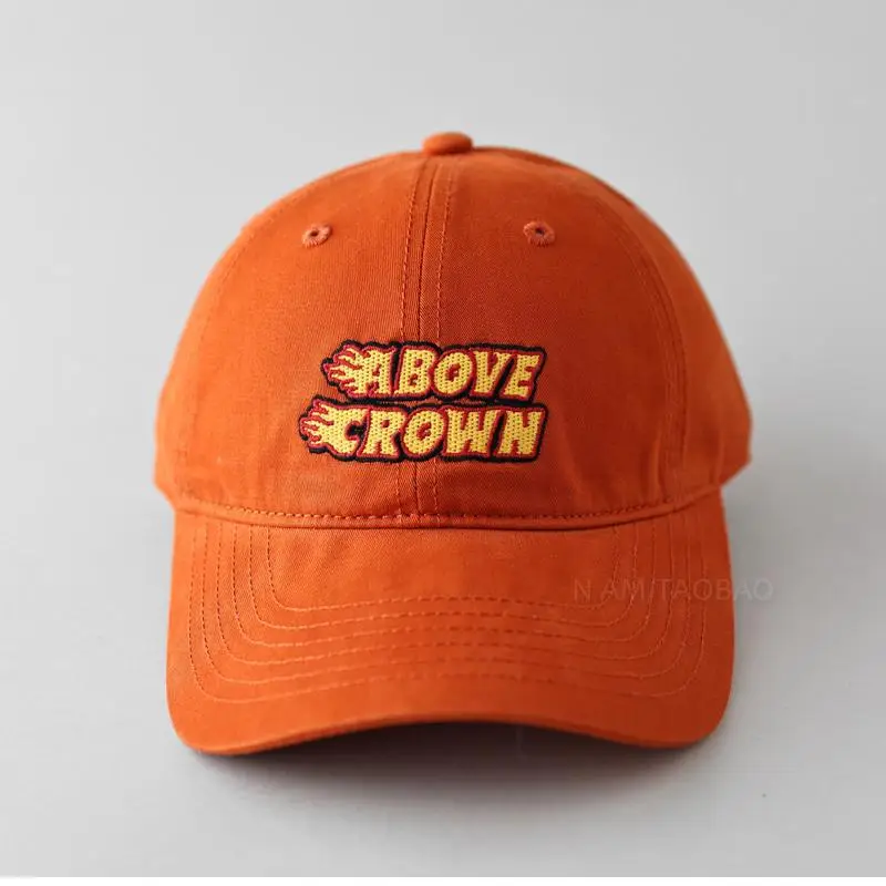 Brown "Above Crown" Embroidered Cap for Men Women
