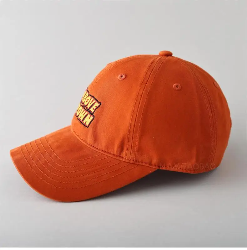 Brown "Above Crown" Embroidered Cap for Men Women — feature 3