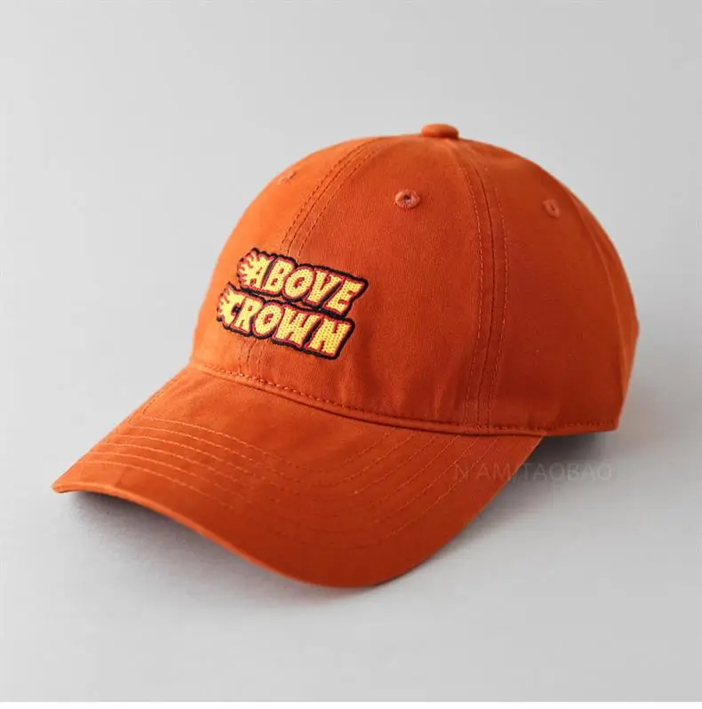 Brown "Above Crown" Embroidered Cap for Men Women — feature 4