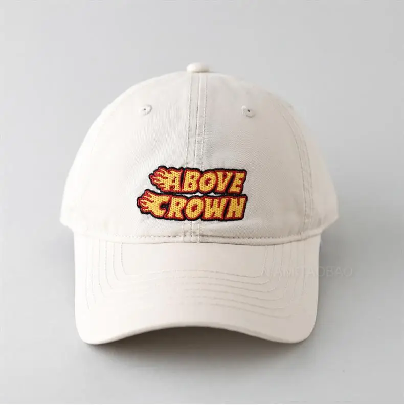 Brown "Above Crown" Embroidered Cap for Men Women — feature 6