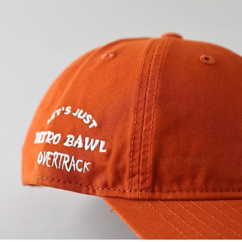 2025 Men's Retro Duck Cap Big Head Baseball Cap Orange - Image 10