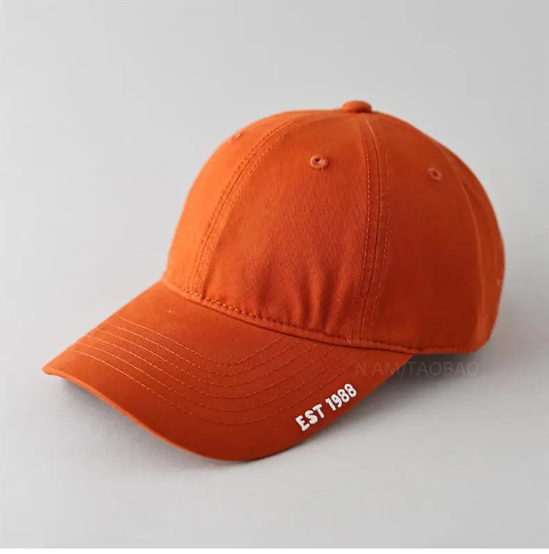 2025 Men's Retro Duck Cap Big Head Baseball Cap Orange — feature 12