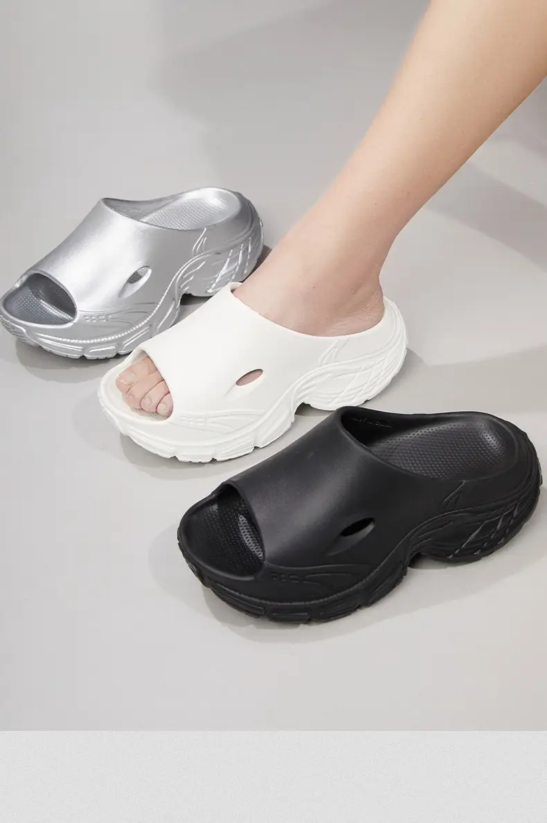 Women's Silver Foam Sandals Summer All-Match — feature 12