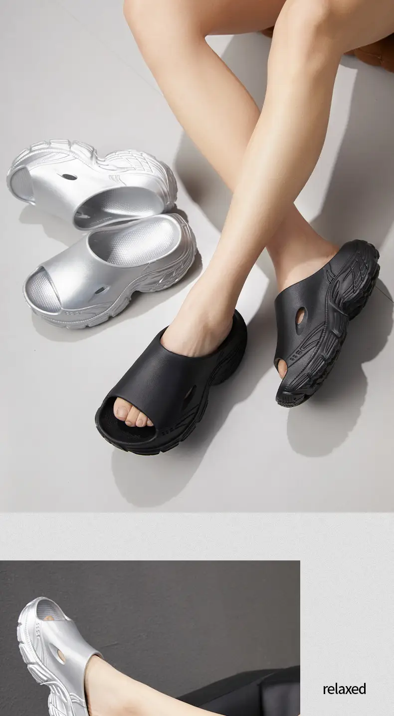 Women's Silver Foam Sandals Summer All-Match — feature 6