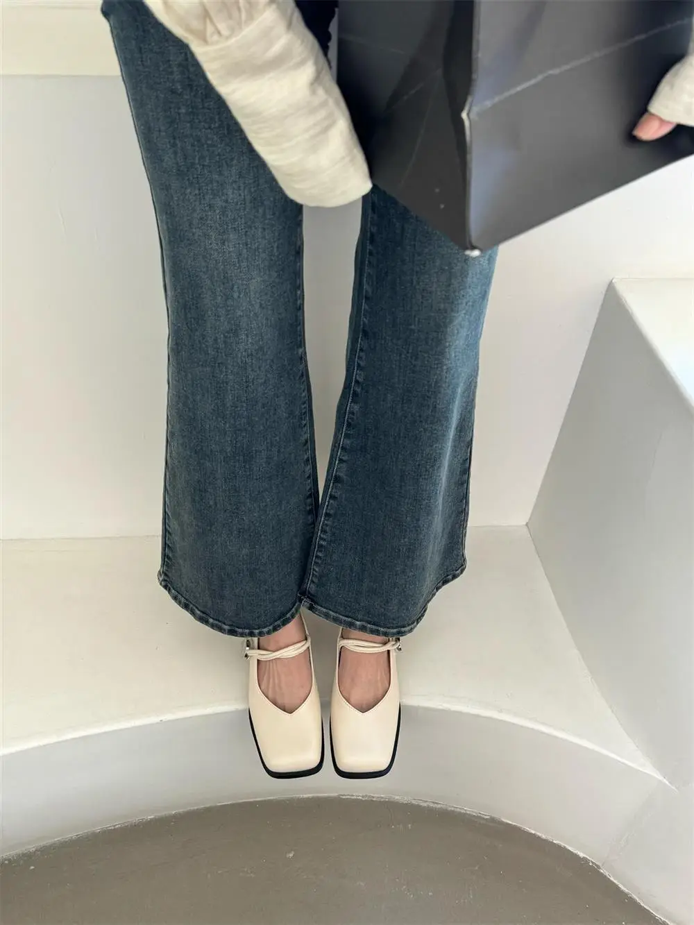 2025 Spring New Retro Square Toe Thick Heeled Mary Jane Shoes Women's Shoes Fairy Style Gentle Slip-on Shoes — feature 10
