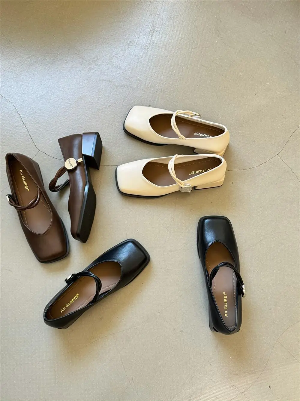 2025 Spring New Retro Square Toe Thick Heeled Mary Jane Shoes Women's Shoes Fairy Style Gentle Slip-on Shoes — feature 11