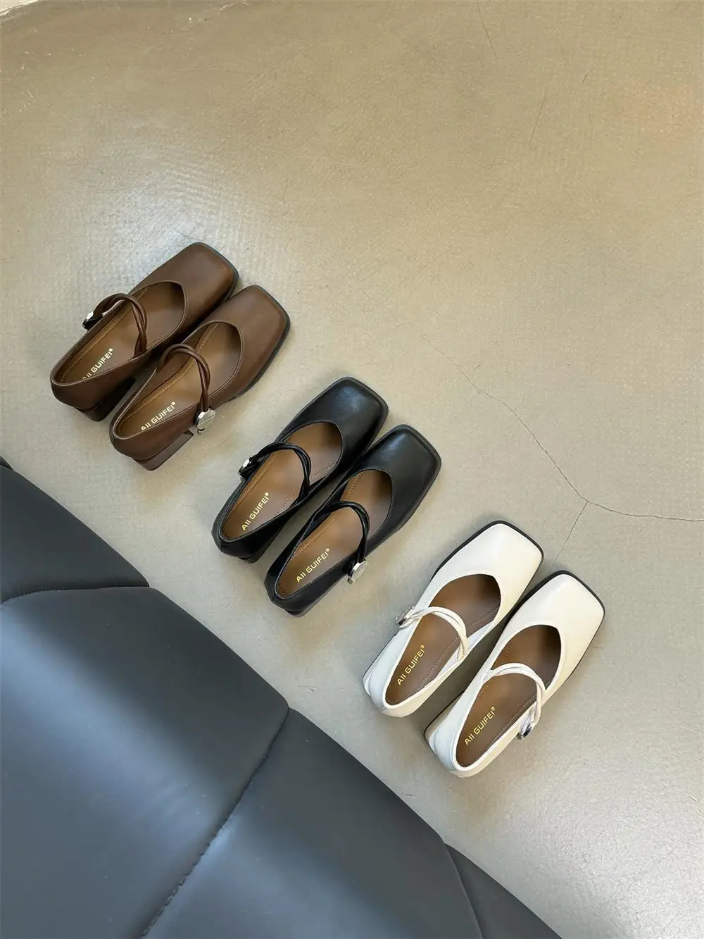 2025 Spring New Retro Square Toe Thick Heeled Mary Jane Shoes Women's Shoes Fairy Style Gentle Slip-on Shoes — feature 12