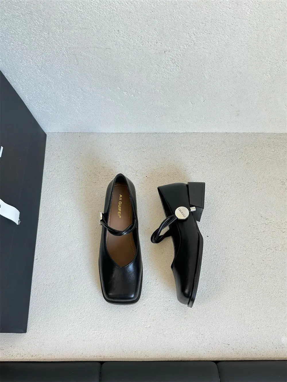 2025 Spring New Retro Square Toe Thick Heeled Mary Jane Shoes Women's Shoes Fairy Style Gentle Slip-on Shoes — feature 16