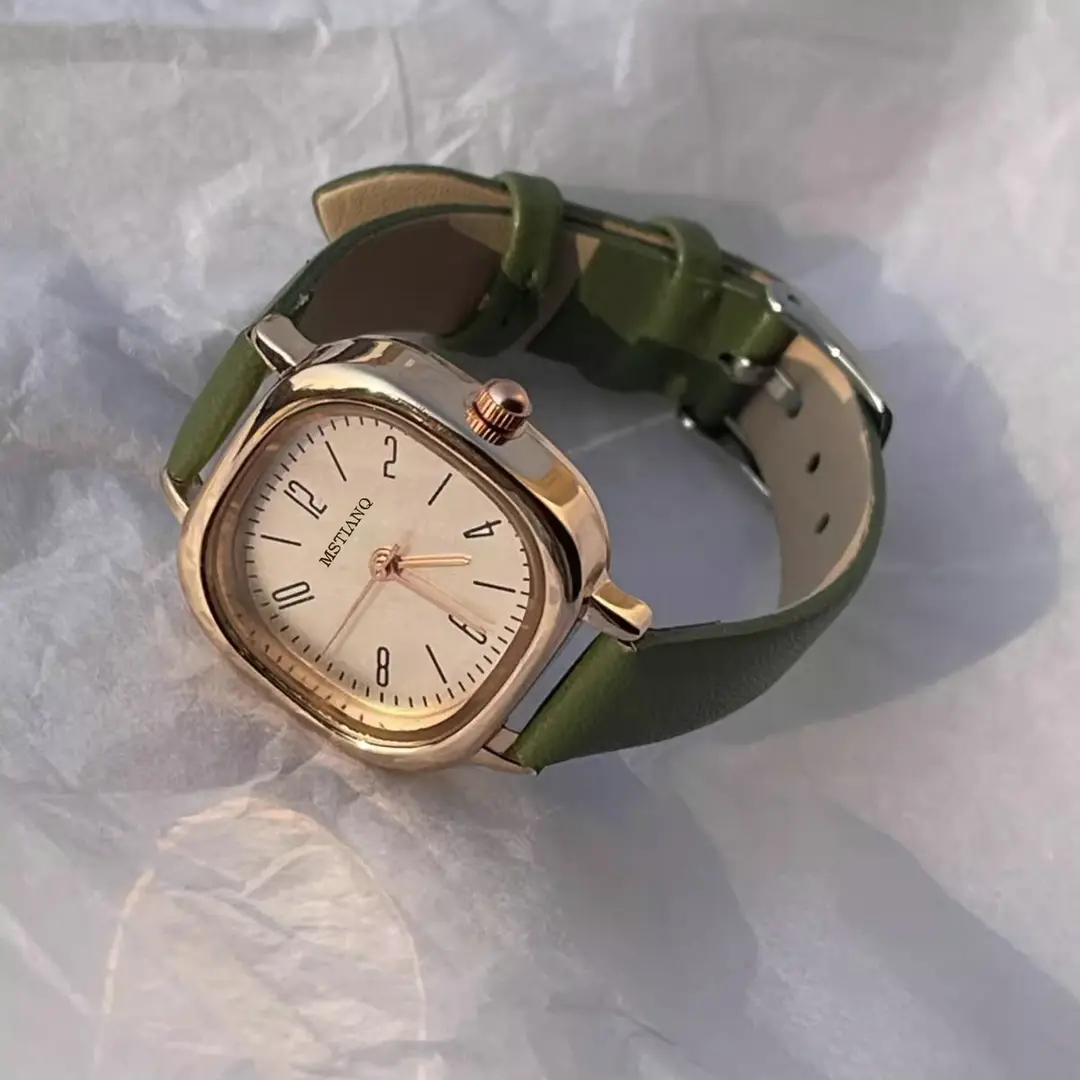 Foreign Trade Square Watch Civil Servant Exam Watch Women's Model Middle School Student Ins College Style Niche High-End Accessible Luxury