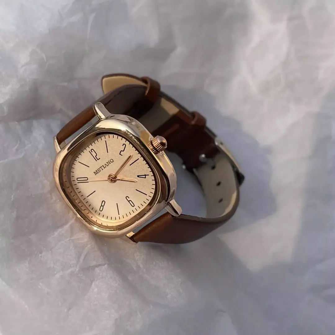 Foreign Trade Square Watch Civil Servant Exam Watch Women's Model Middle School Student Ins College Style Niche High-End Accessible Luxury