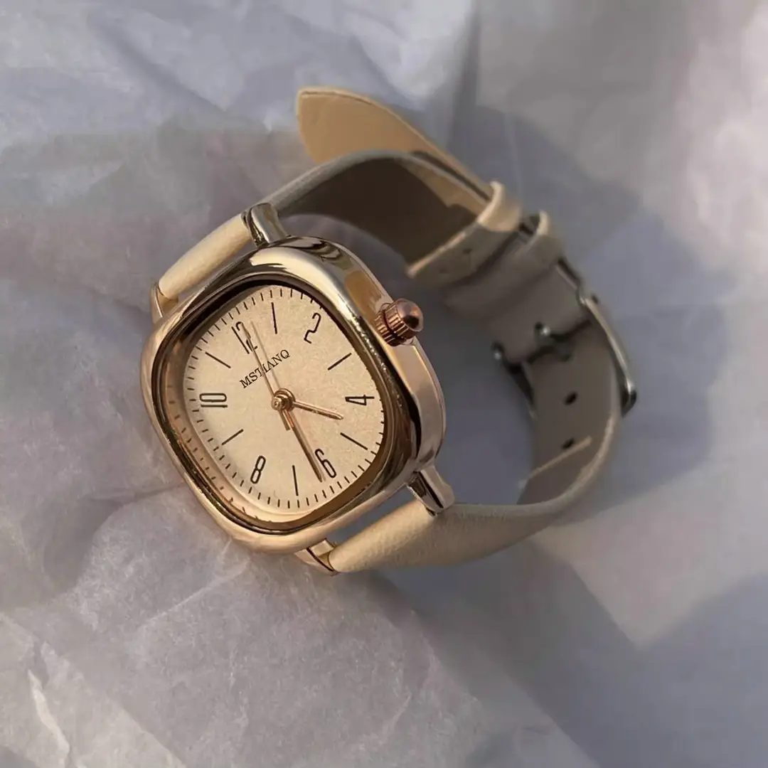 Foreign Trade Square Watch Civil Servant Exam Watch Women's Model Middle School Student Ins College Style Niche High-End Accessible Luxury