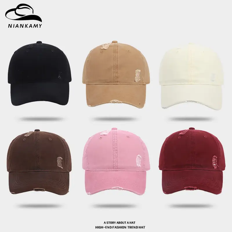 Pure Cotton Baseball Cap Women Men Solid Color Washable - Image 8