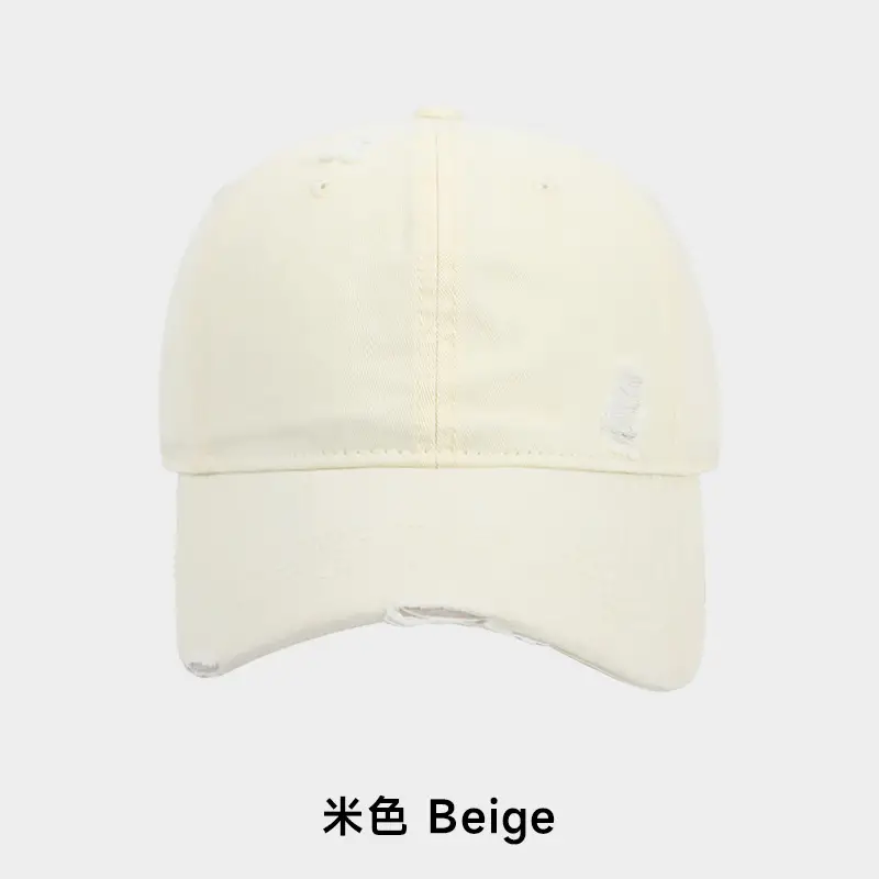 Pure Cotton Baseball Cap Women Men Solid Color Washable - Image 3