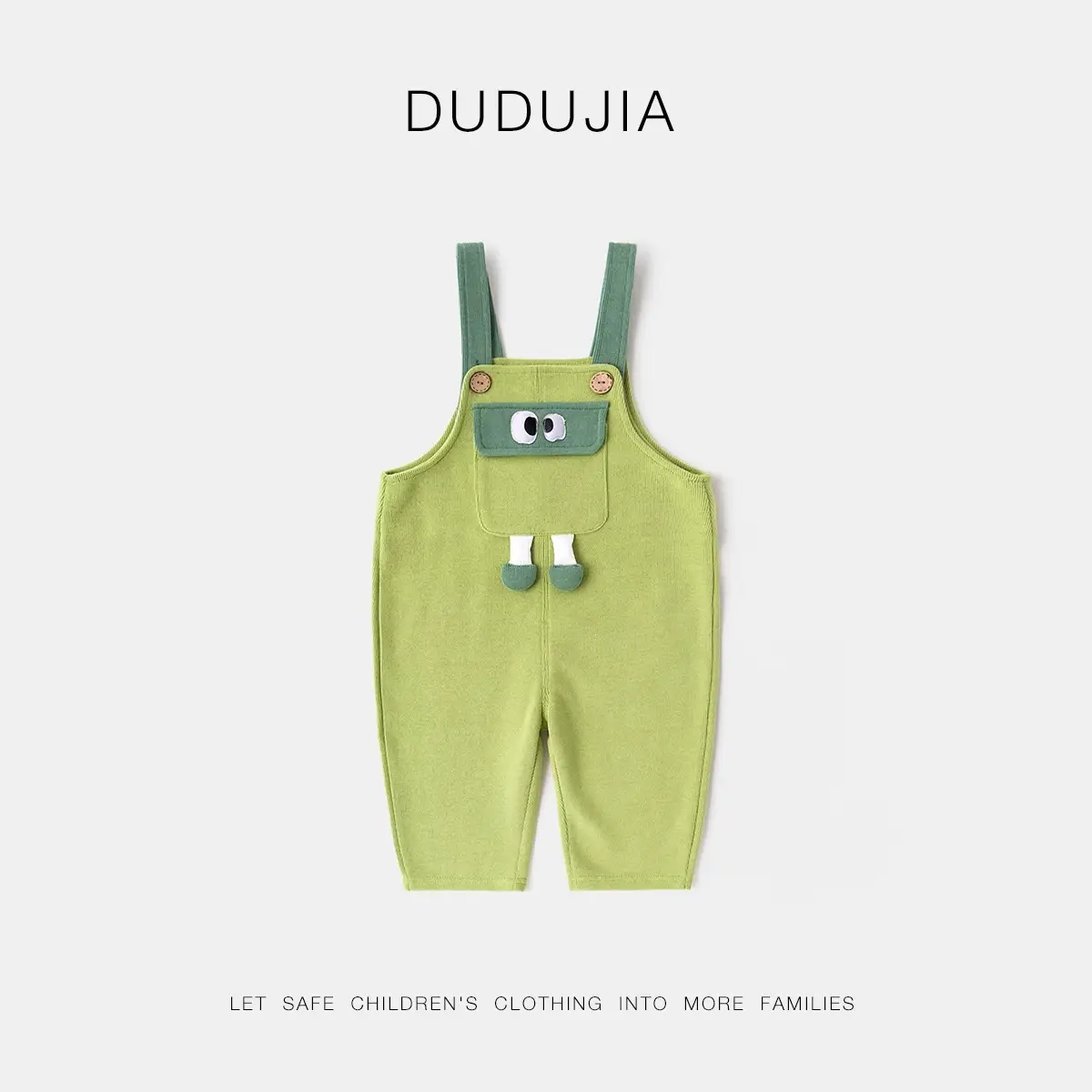 Baby Boy Overalls Green Spring Outfit Two-Piece Set - Image 6