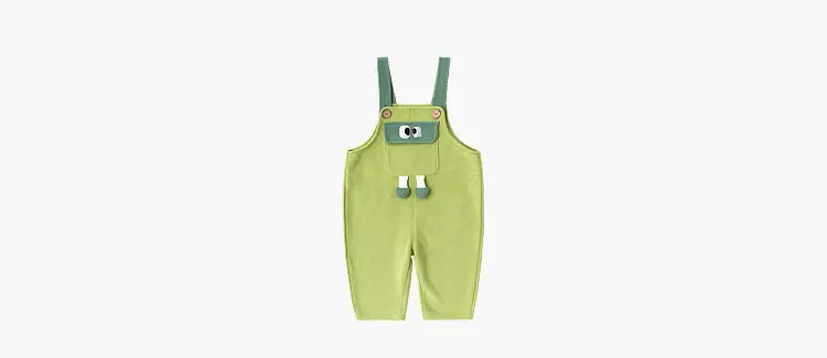 Baby Boy Overalls Green Spring Outfit Two-Piece Set — feature 12