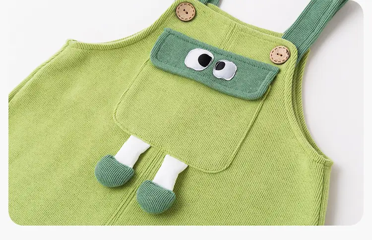 Baby Boy Overalls Green Spring Outfit Two-Piece Set — feature 21