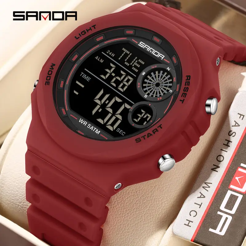 Red Digital Multifunctional Teen Watch - Image 16