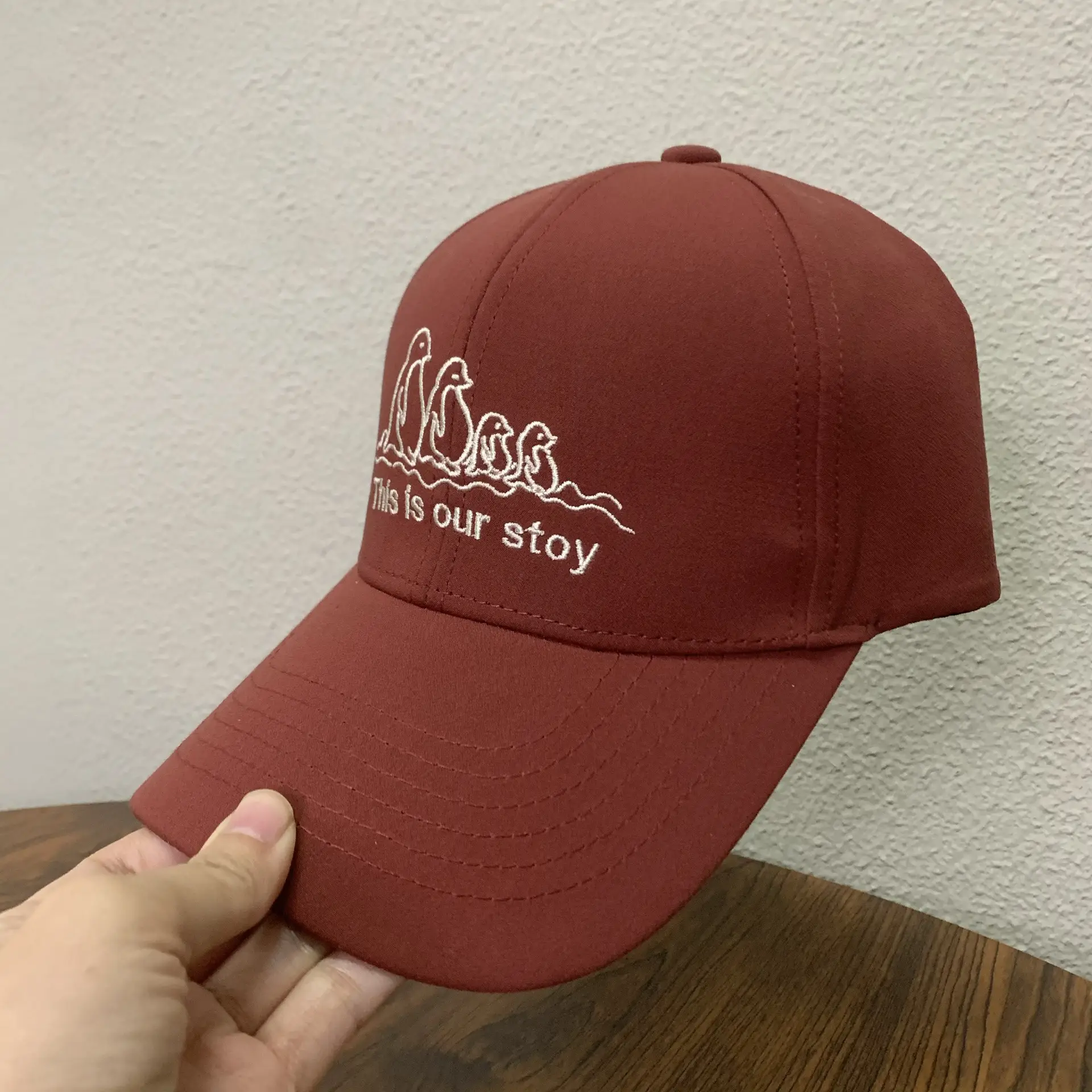 Women Black Embroidered Baseball Cap 2025