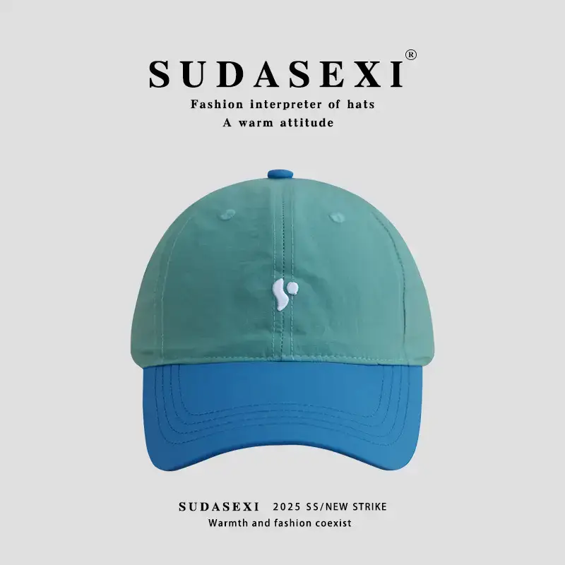 Women's American Style Sun Hat Yellow Blue Waterproof - Image 2