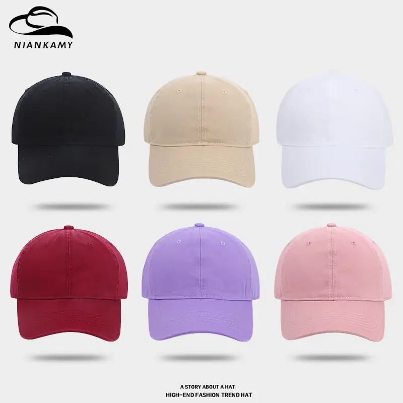 Women Men Baseball Cap Beige 6 Colors - Image 11