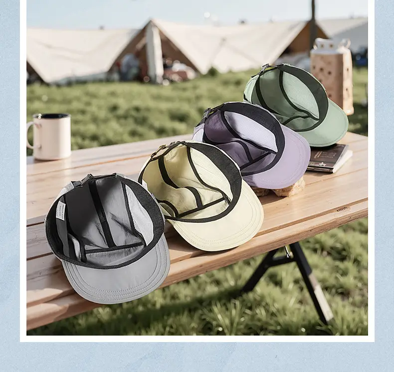 Spring Sunshade Cap with Short Bristle Melon Color — feature 18